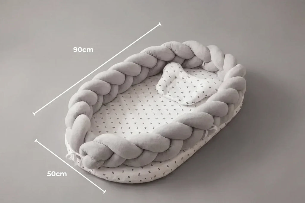 Breathable Bionic Baby Nest with Braided Bumper | Fioriscas