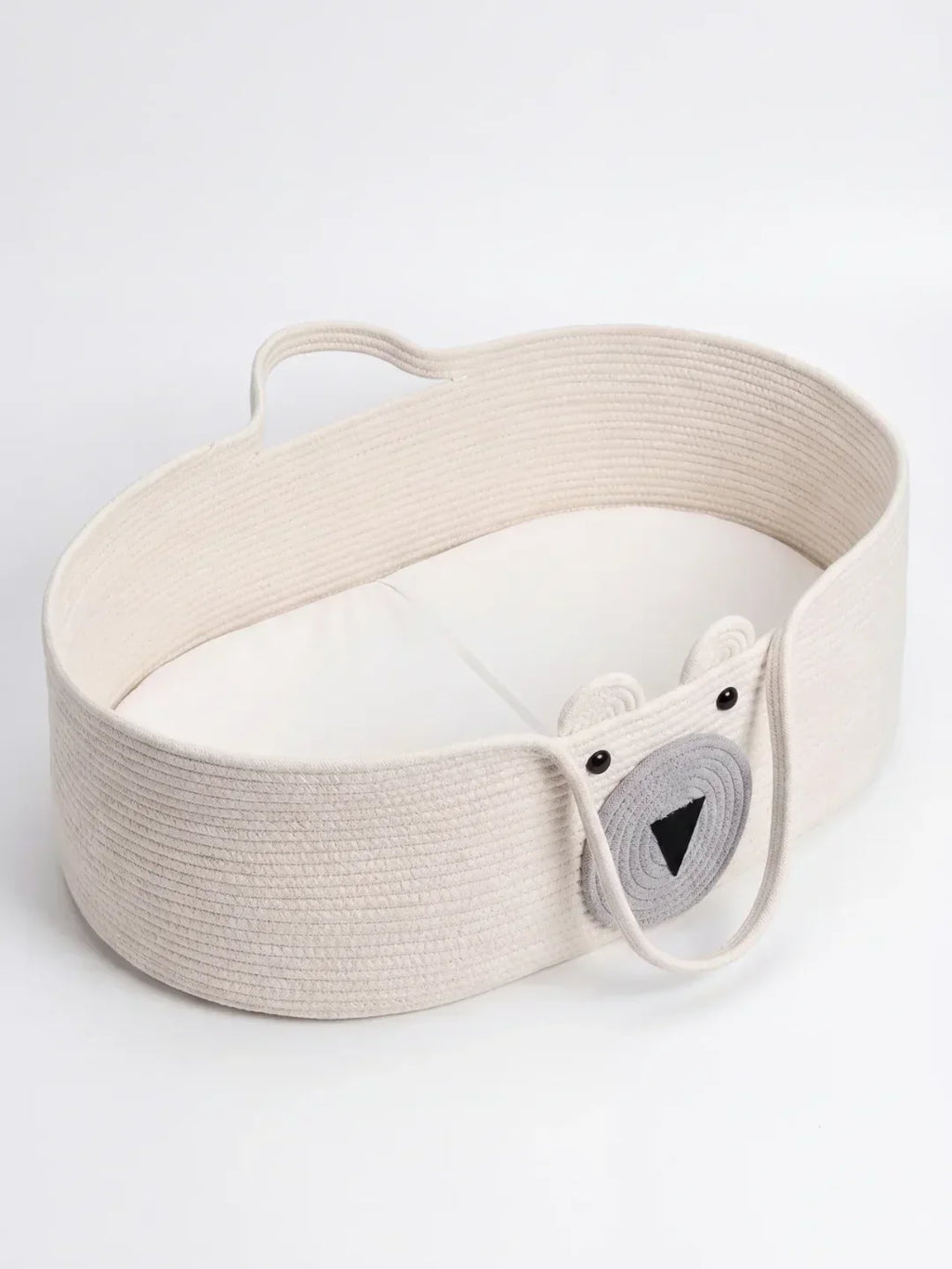 Bear Shaped Changing Basket In Cotton Rope For Nursery | Fioriscas