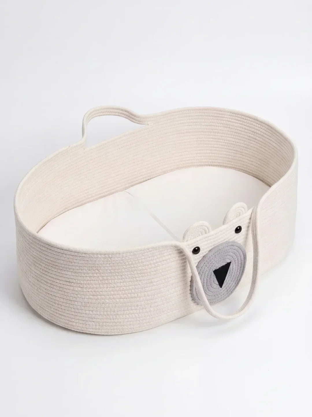 Bear Shaped Changing Basket In Cotton Rope For Nursery | Fioriscas