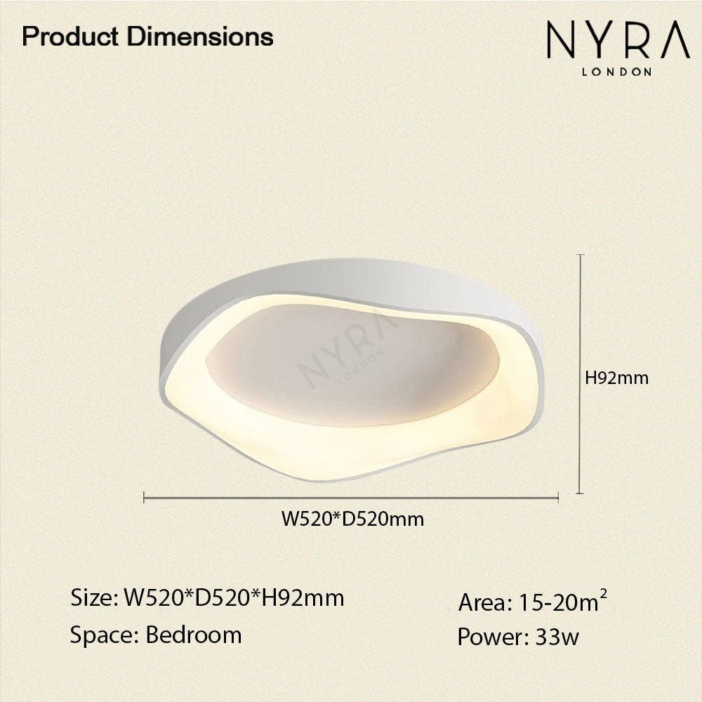 Remote-Controlled Ceiling Or Wall Light, Virelli 3-Tone LED Fixture