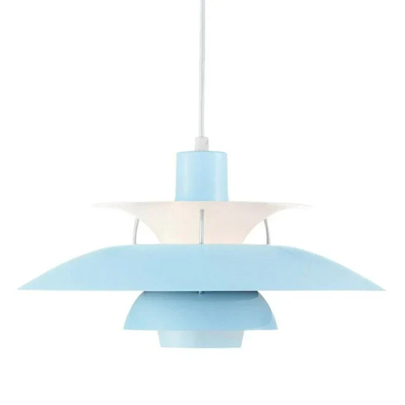Lampa wisząca LED Morandi z wielokolorowym metalowym kloszem do salonu | Fioriscas