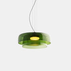 FjordLumen glazen hanglamp, warme ledgloed, ontwerp met meerdere niveaus