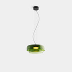 FjordLumen glazen hanglamp, warme ledgloed, ontwerp met meerdere niveaus