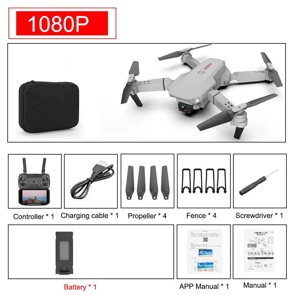 SkyNova Cuadricóptero portátil con Wi-Fi FPV y cámara HD 4K | Fioriscas