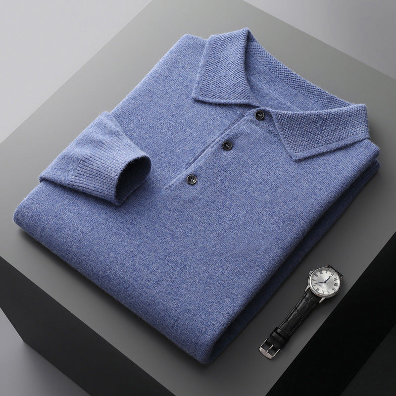 NordicLuxe polokošile s dlouhými rukávy, směs kašmíru a merino vlny