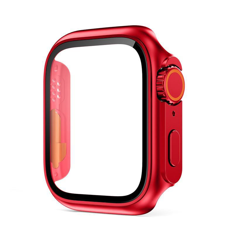 Apple Watch Bumper Case, Tempered Glass Screen Shield, Ultra-Style Look