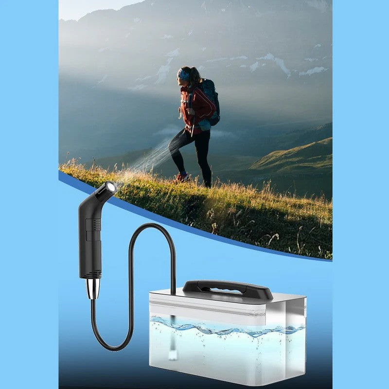 Compacte elektrische reisbidet met oplaadbare batterij en dubbele druk