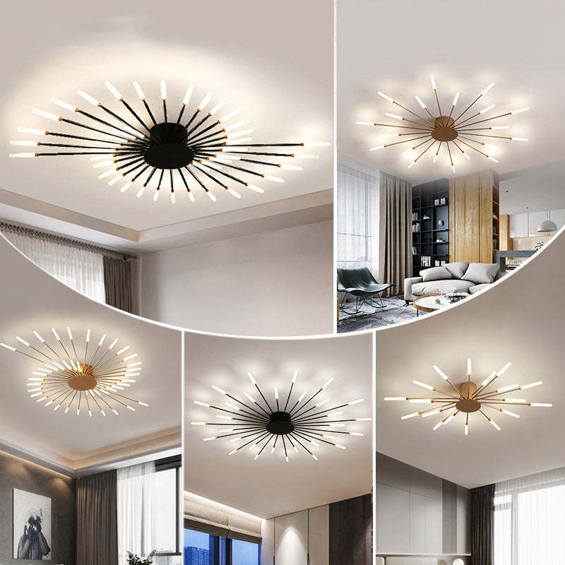 Asterra Albina Metal- og akryl-loftlampe til planmontering, 12 W til 42 W LED