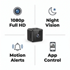 1080P Wireless WiFi Security Camera | Weather-Resistant, App-Controlled & Ideal for Indoor and Outdoor Surveillance | Small Closed Circuit Camera