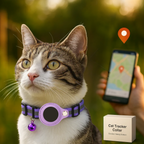 Collier pour chat avec support de traceur GPS, réfléchissant et à ouverture rapide