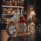 Motorcycle Engine Whiskey Decanter, V-Twin Design For The Bar