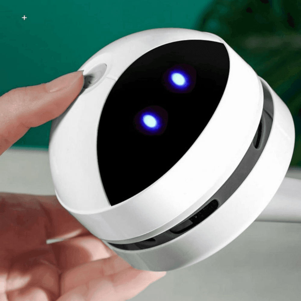 Aspirator de birou compact Adva, reîncărcabil prin USB, robot pentru acasă și birou | Fioriscas