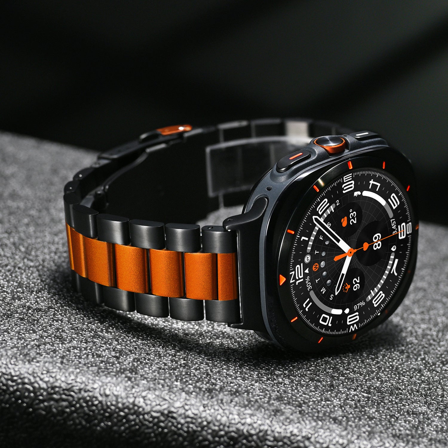 Aurex Titanium Watch Band for Samsung Galaxy Watch Ultra, Folding Buckle
