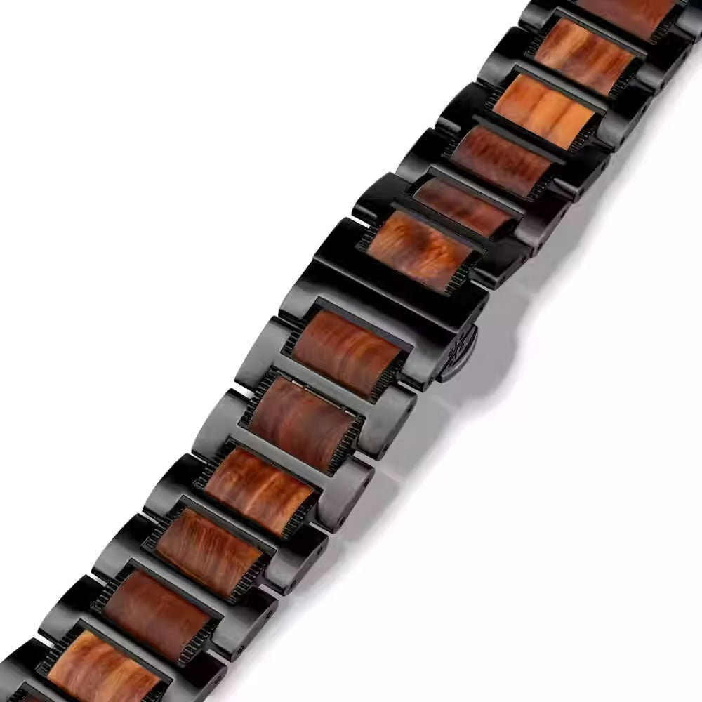 Aveline Samsung Watch Ultra-band, röd sandelträ och armband i rostfritt stål