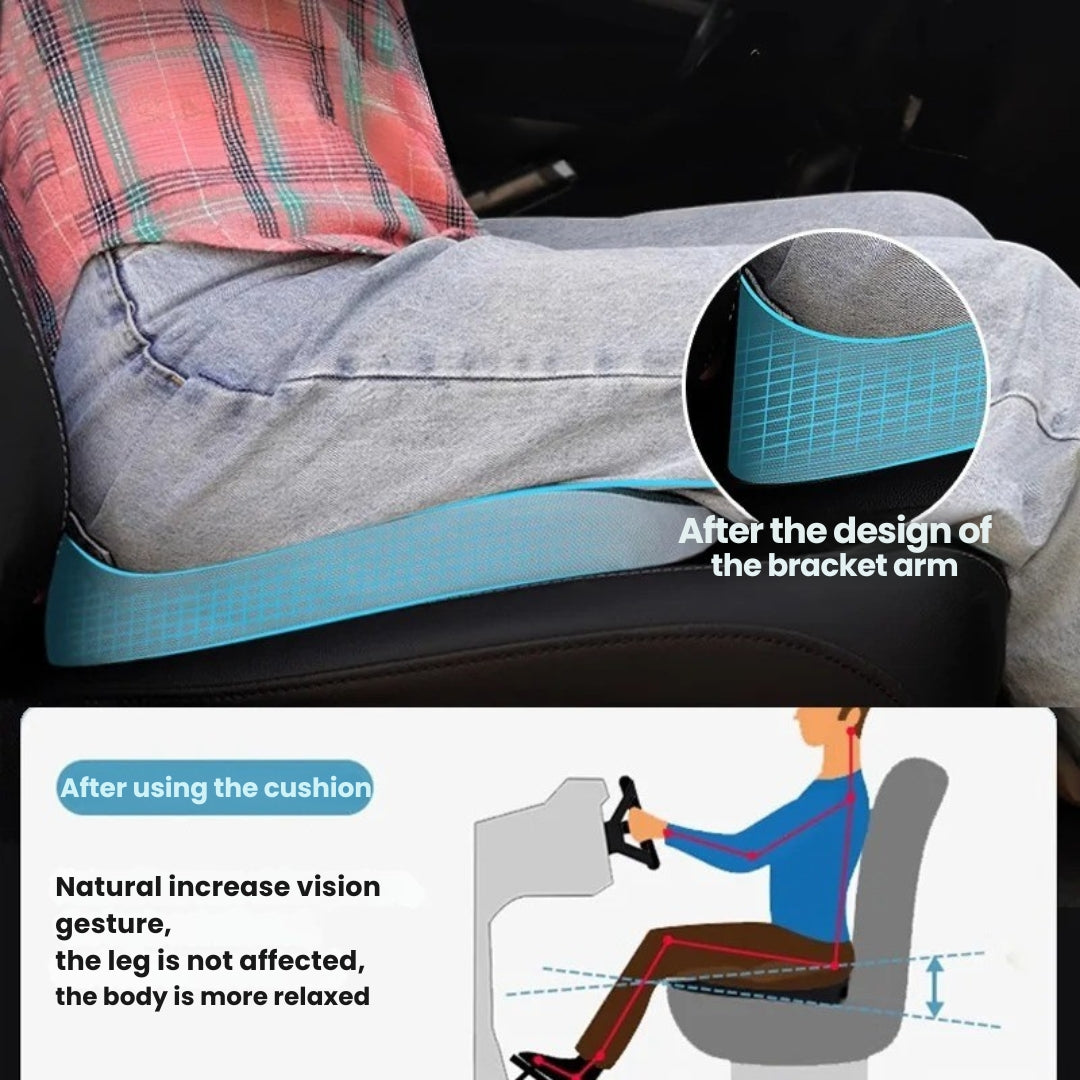 Rutschfestes ergonomisches Autositzkissen mit integrierter Fahrzeugstütze