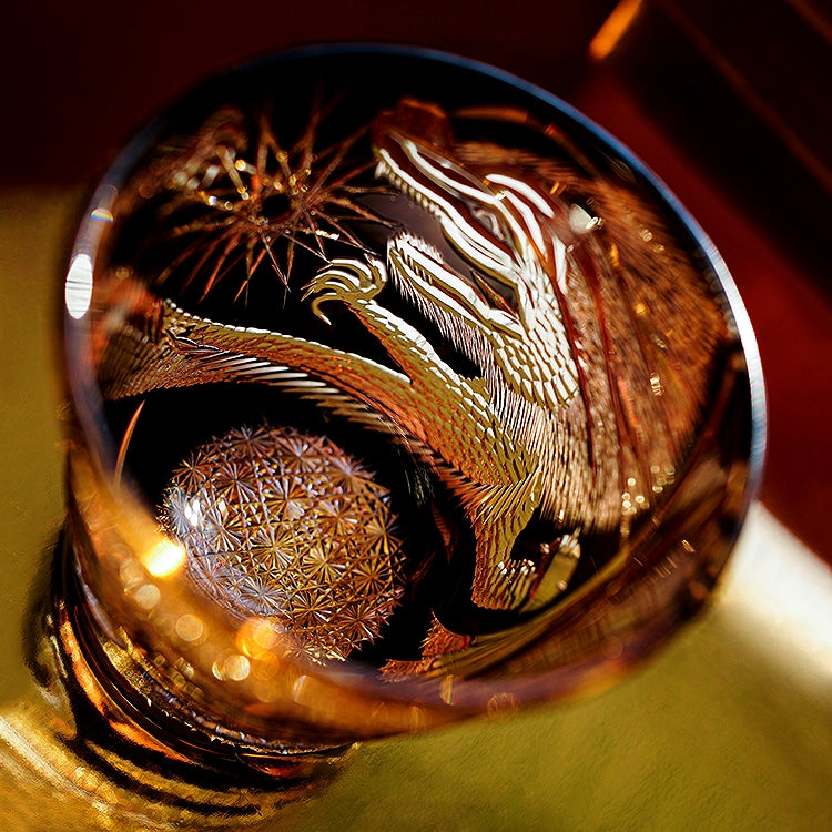 Takumi Soaring Dragon Crystal Whisky Glass, Wooden Box