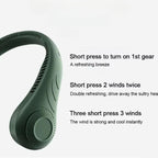 Ventilateur de cou portable BreezeLoop avec batterie rechargeable longue durée