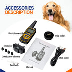 Collier de dressage rechargeable pour chiens, portée de la télécommande de 800 m et conception étanche