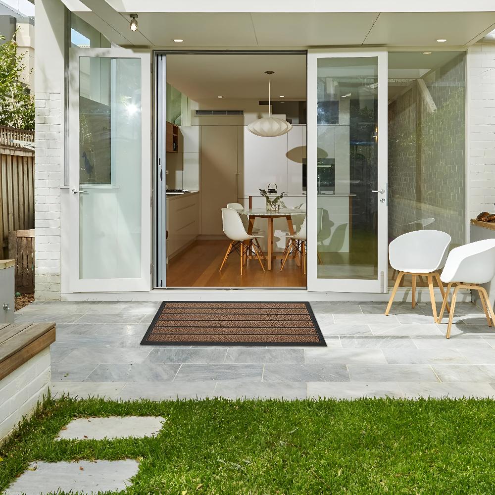 Haven Striped Entry Mat, Non-Slip Rubber Backing For Front Doors
