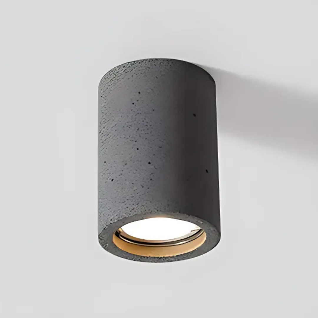 مصباح إيلارا السقفي من الحجر والمعدن، مع مصباح GU10 LED