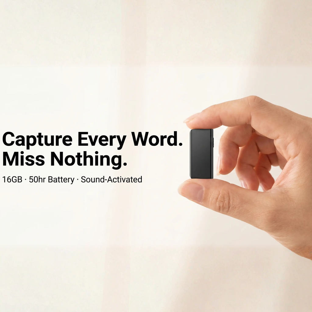 Miniature Voice Recorder – Small, Discreet, and Powerful Audio Capture | Perfect for Stealth Recording and Voice Activation