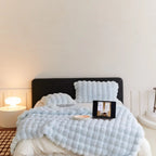 LumenWeave Plush Wool Throw Blanket, Soft Cozy Warmth, 5 Colors