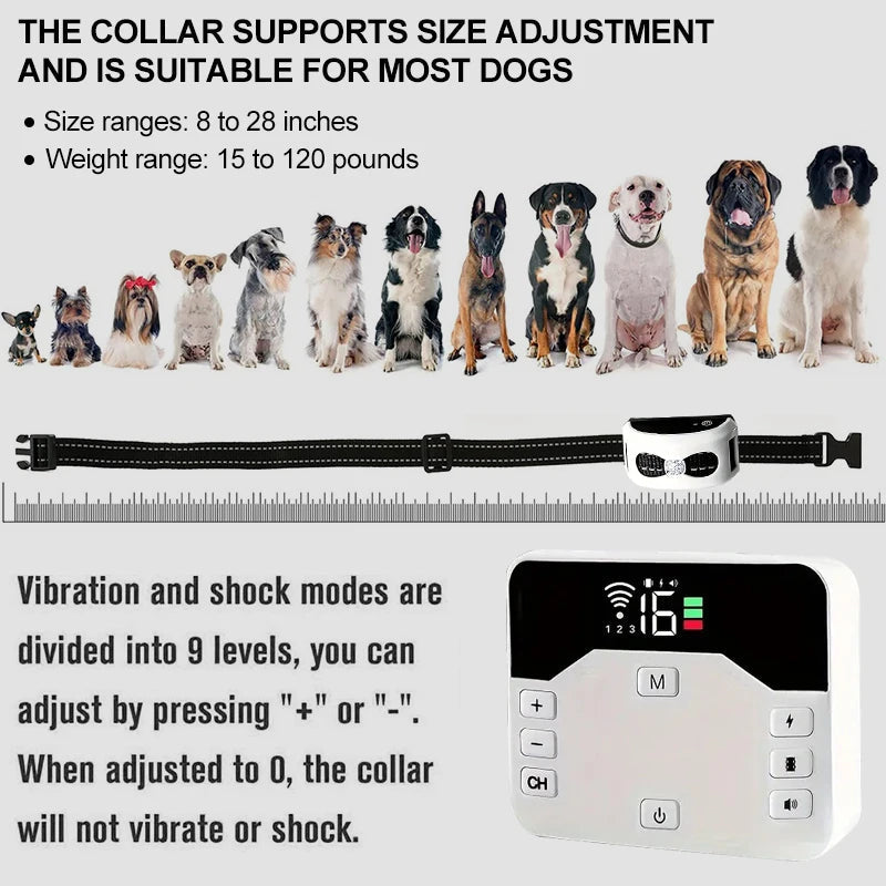 2-in-1 Wireless Fence & Training Collar Built for Active Dogs