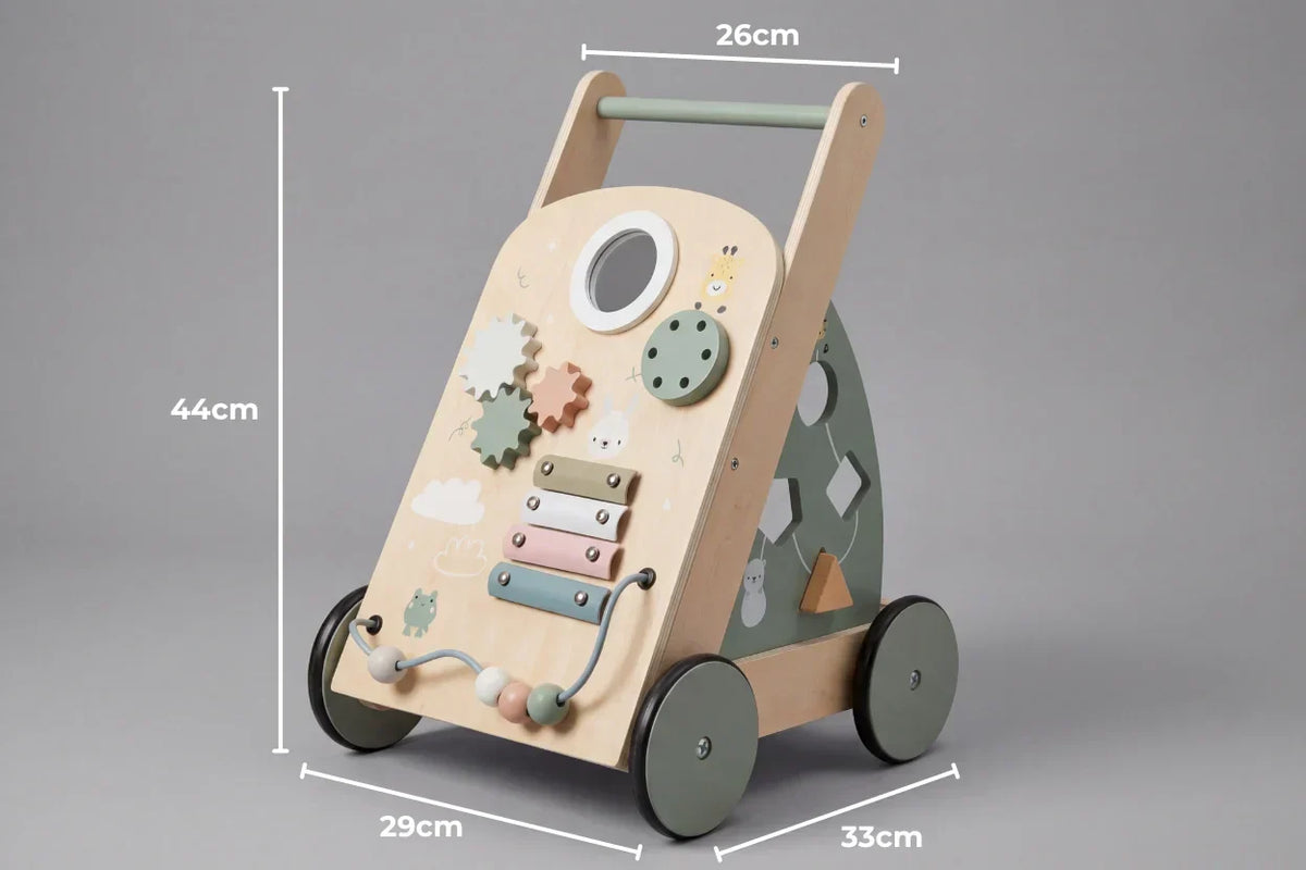 Kompakter Lauflernwagen aus Holz im nordischen Design | Fioriscas