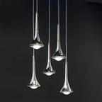 LumenAria Nordic Metal Pendant Light With A Water-Drop Silhouette For Stairs