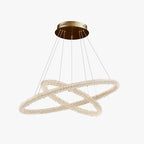 Kristy Art Deco Chandelier, Metal & Crystal, 1/2/3 Ring - Neutralighting