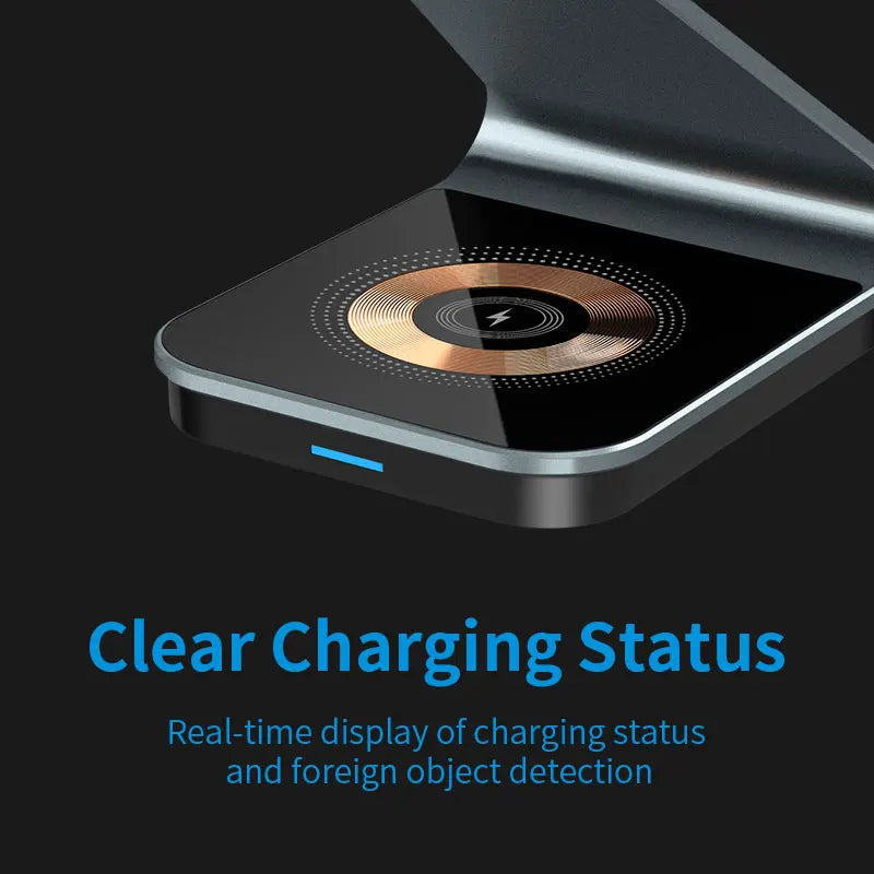 MagnaVolt magnetiskt 3-i-1 laddställ för iPhone, Apple Watch och AirPods
