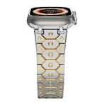 Vantira FusionX Titanium Apple Watch Band, Hexagonal Link Design