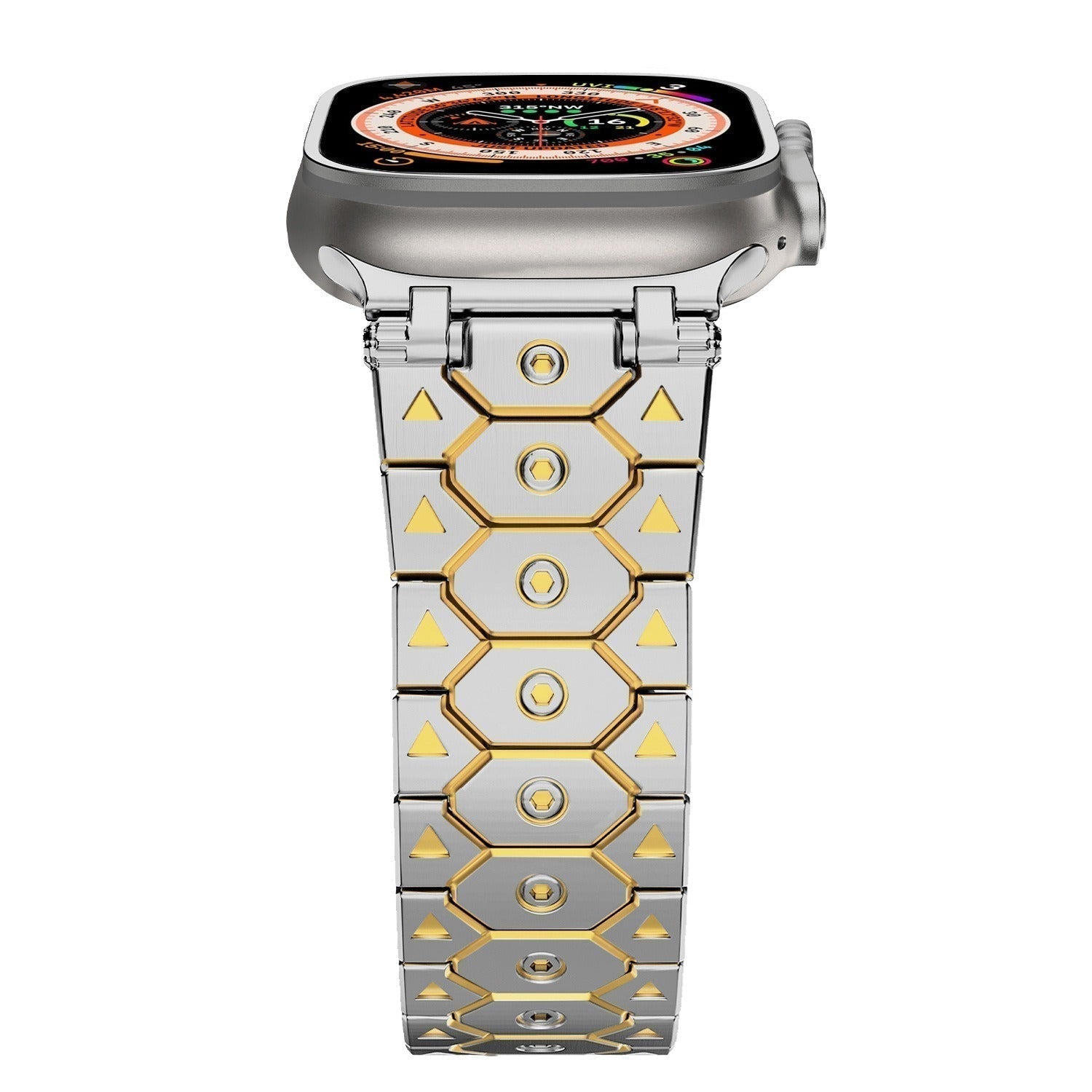 Vantira FusionX Titanium Apple Watch Band, Hexagonal Link Design