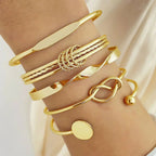 5pcs Twist Bangle Bracelet Stack