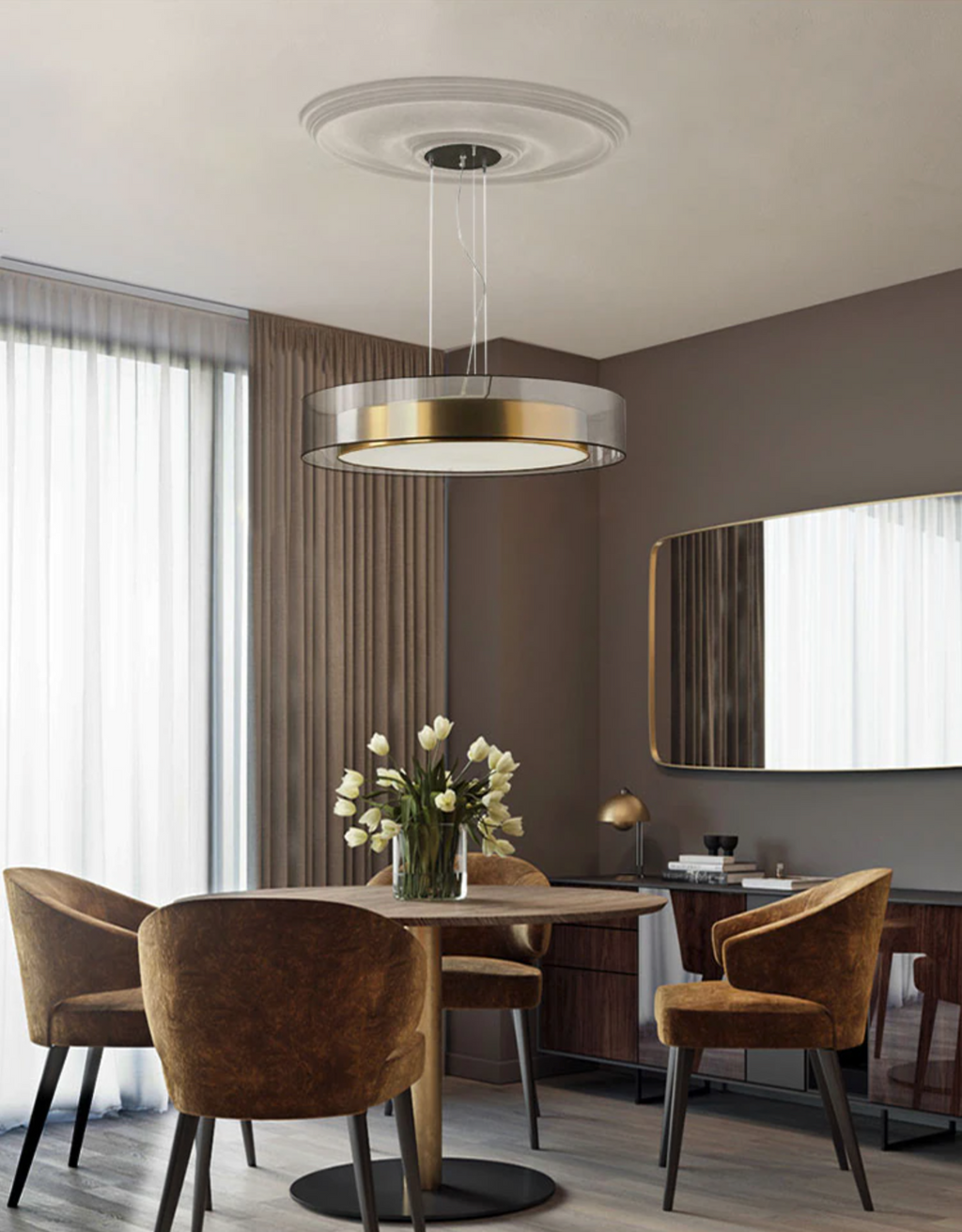 Zentra TriLight -kattovalaisin, 3000 K / 4000 K / 5000 K, tasoon asennettava tai riippuvalaisin