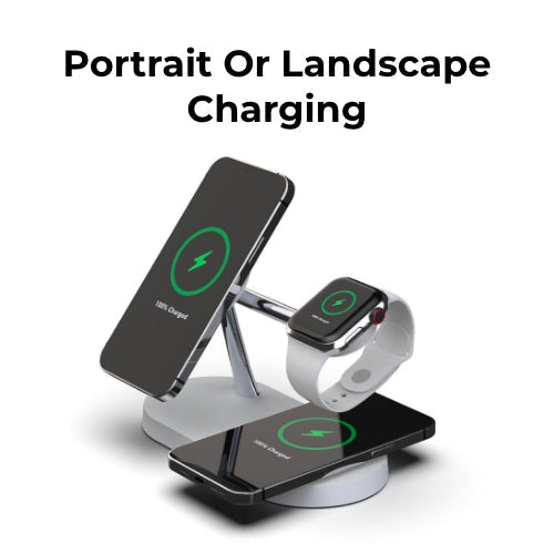 4-In-1 Wireless Charger QuattroCharge, MagSafe For iPhone & Watch