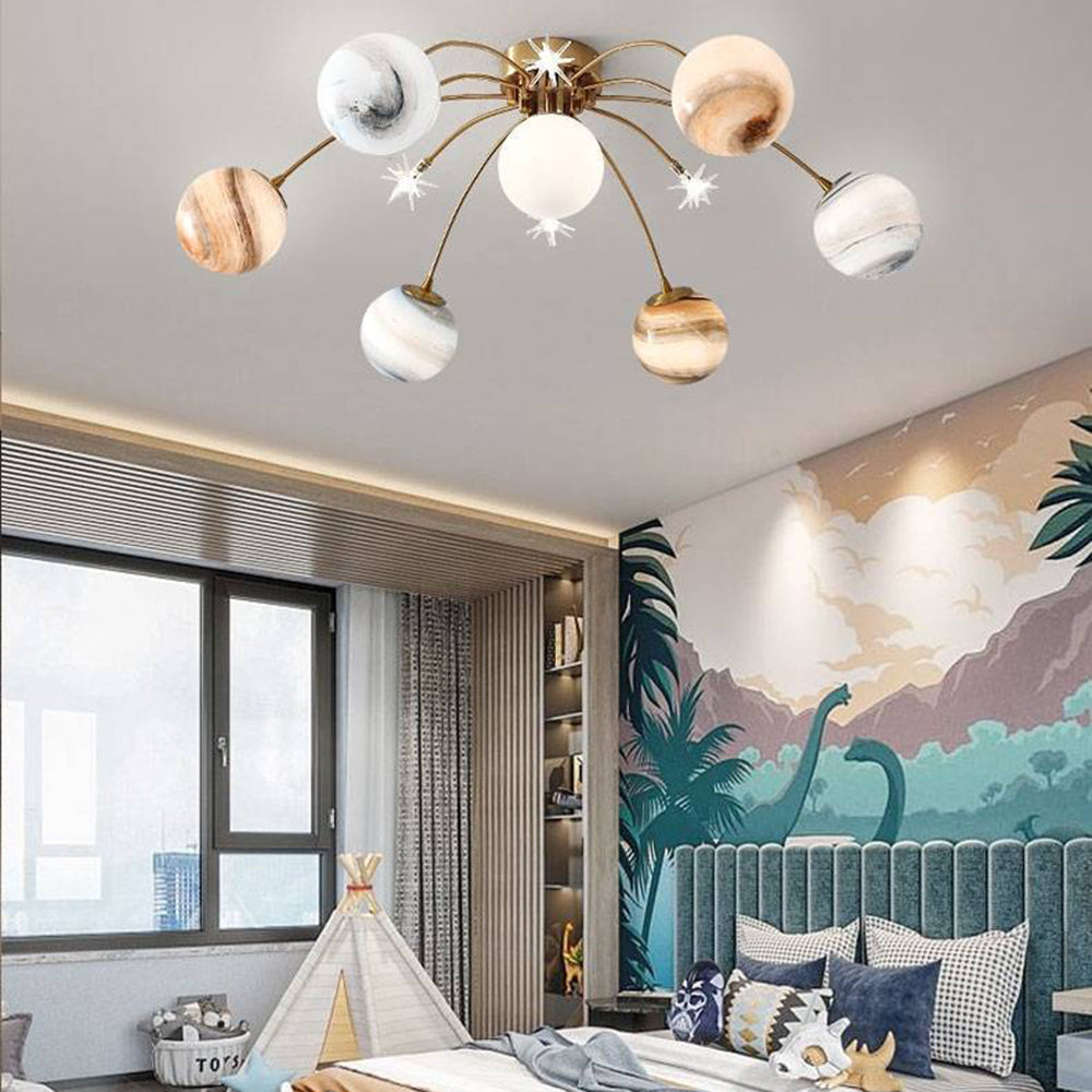 Lampada da soffitto a plafone Aria Modern Planet, soggiorno | Fioriscas