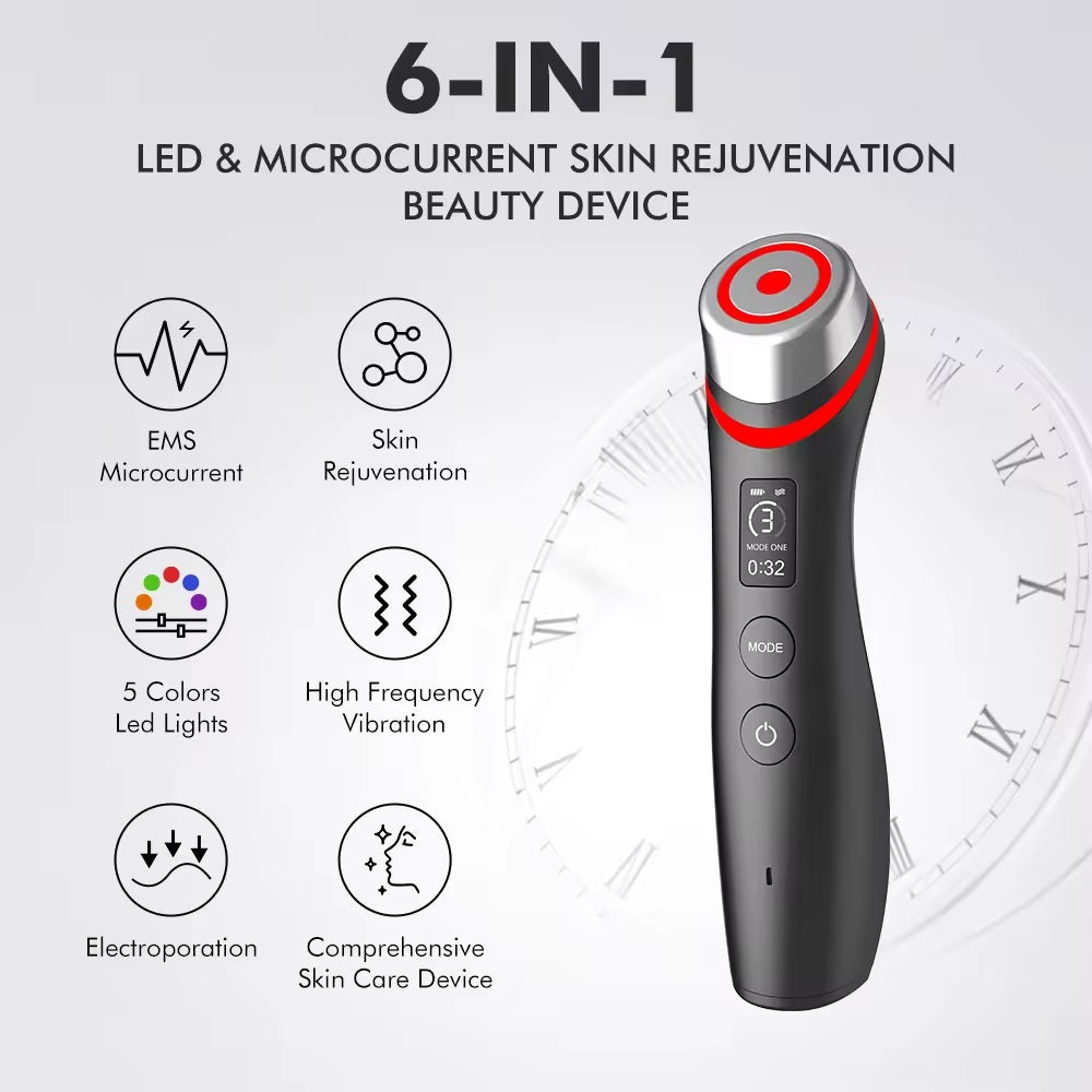 Six In One LED Skin Renewal Tool For Radiant Complexion | Fioriscas
