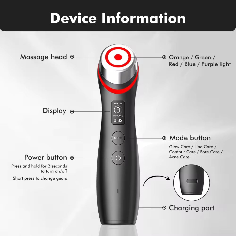 Six In One LED Skin Renewal Tool For Radiant Complexion | Fioriscas