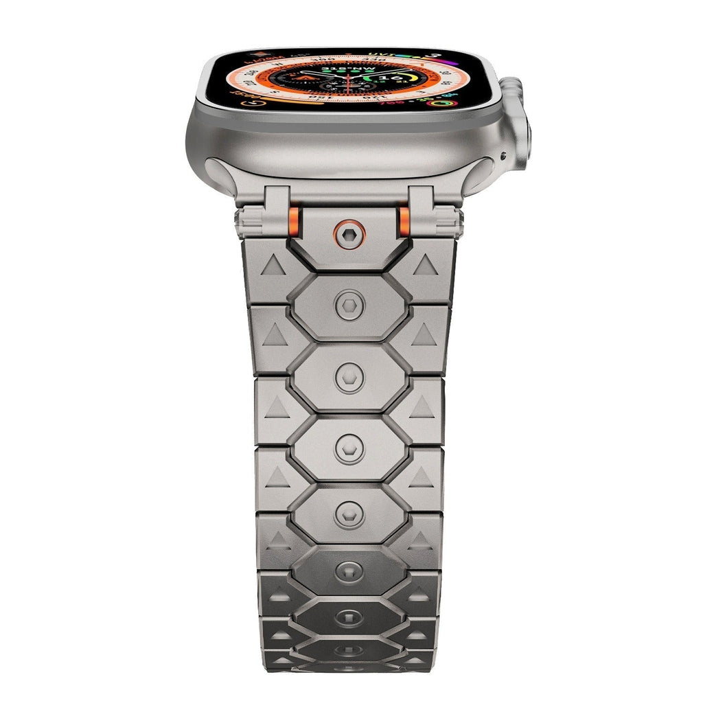 Vantira FusionX Titanium Apple Watch Band, Hexagonal Link Design