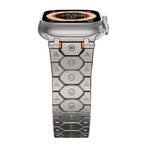 Vantira FusionX Titanium Apple Watch Band, Hexagonal Link Design