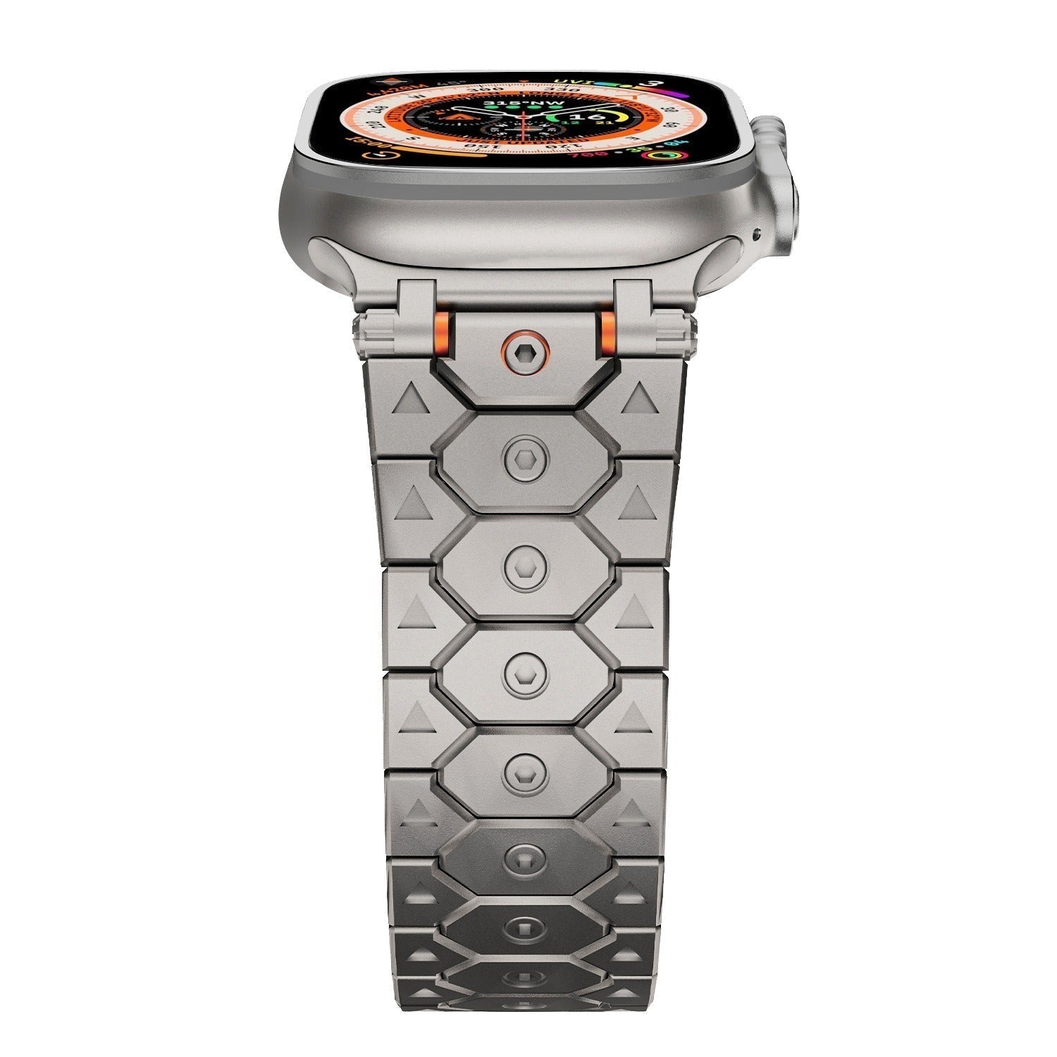 Vantira FusionX Titanium Apple Watch Band, Hexagonal Link Design