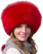 100% Natural Fox Fur Hat Women Cap Thick Fur Cap Winter Warm Hat Female Fashion For Women Hat With Earmuffs Hat