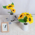 Sunflower Lamp Artificial Sunflower in Pot with LED Lights for Valentine's Day, Mother's Day and Birthday Gifts