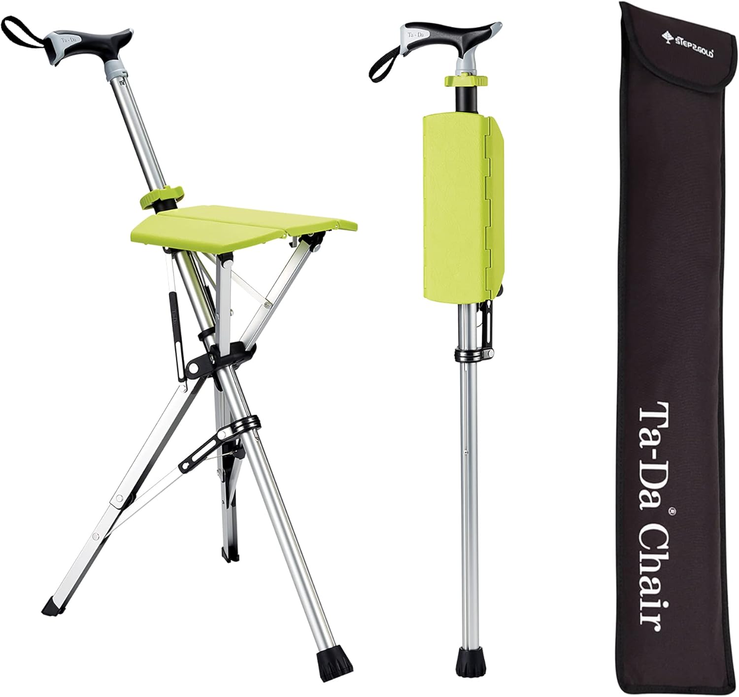 Foldable Aluminum Hiking Stick With Fold-Out Seat, SummitTrail 85 cm