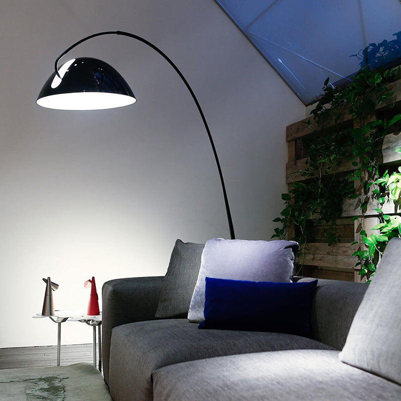 Avi moderni kalastusvapa metallinen lattiavalaisin, musta | Fioriscas