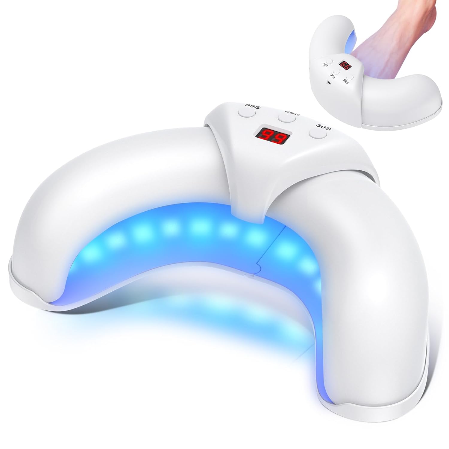 Lampe de bien-être bleue et infrarouge pour des ongles plus nets et plus sains