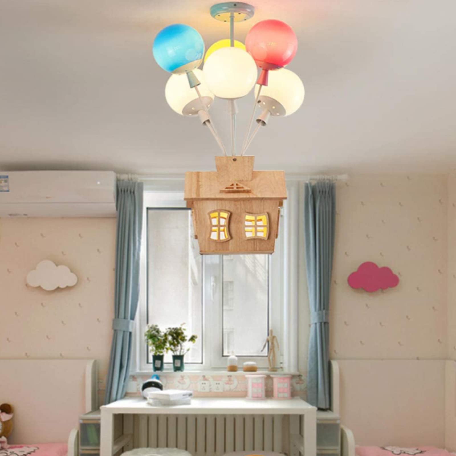 Aria designer indbygget loftslampe i træ til børneværelse | Fioriscas