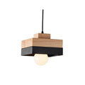 Lampada a sospensione geometrica in legno minimalista Aria bianco e nero | Fioriscas