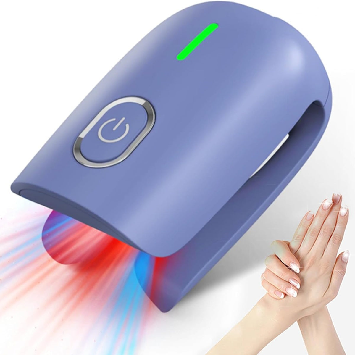 Lampe de soin des ongles à clipser, double faisceau de 905 nm et 470 nm, rechargeable